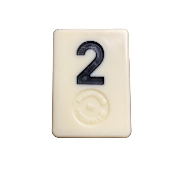 Pressman Rummikub Black 2 Tile Original Replacement Game Piece Smooth Back u - Picture 1 of 2